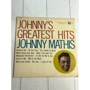 Vintage 1958 Johnny Mathis Johnny's Greatest Hits Vinyl Album
